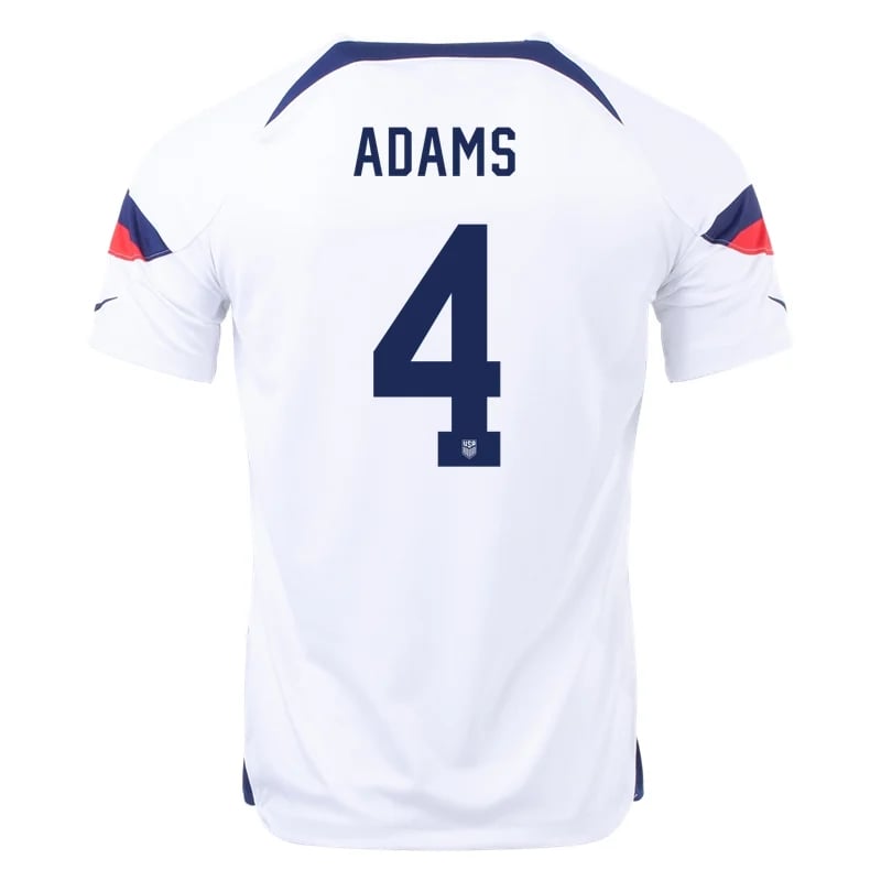 Tyler Adams #4 USMNT Home Jersey World Cup 2022